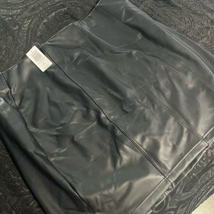 Faux leather skirt